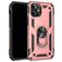 Mobigear Armor Ring iPhone 12 Hülle Hardcase Backcover Stoßfest mit Ringhalter - Roségold