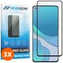 Mobigear Premium OnePlus 8T Panzerglas Gehärtetes Glas Displayschutz - Hüllenfreundlich - Schwarz (3er Pack)