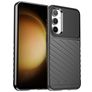 Mobigear Groove Samsung Galaxy S23 FE Hülle Flexibles TPU Backcover - Schwarz