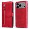 Mobigear Zipper iPhone 17 Pro Max Hülle Klapphülle Geldbörse - Rot