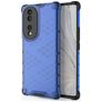 Mobigear Honeycomb HONOR 70 Hülle Hardcase Backcover Stoßfest - Blau