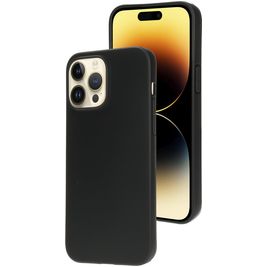 Mobiparts Classic iPhone 14 Pro Max Hülle Flexibles TPU Backcover - Matt Black