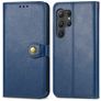 Mobigear Snap Button Samsung Galaxy S25 Plus Hülle Klapphülle Geldbörse - Blau