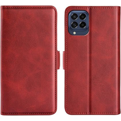 Mobigear Slim Magnet Samsung Galaxy M53 Hülle Klapphülle Geldbörse - Rot