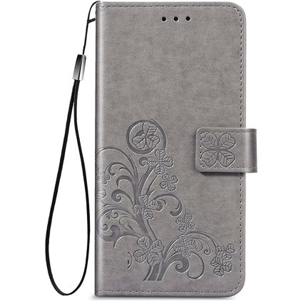Mobigear Clover Samsung Galaxy A32 4G Klapphülle Portemonnaie - Grau