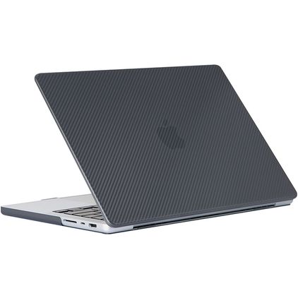 Mobigear Carbon MacBook Pro 14 Zoll (2021-2026) Hardcase Hülle MacBook Case - Schwarz - Model A2442 / A2779 / A2918 / A2992 / A3401 / A3112 / A3434 / A3427 / A3426