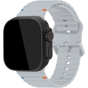 Mobilize Buckle Silikon Apple Watch Armband Dornschließe - 49/46/45/44 mm - Grau