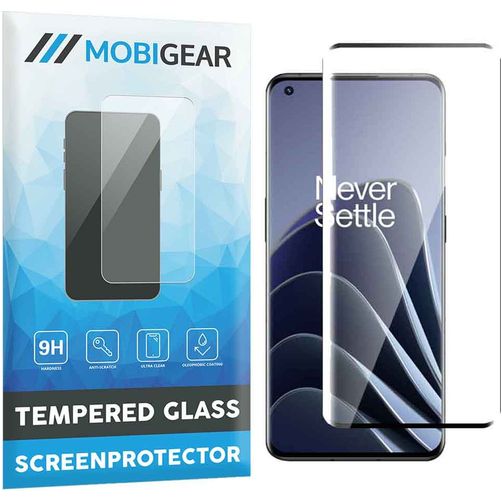 Mobigear Premium OnePlus 10 Pro Panzerglas Gehärtetes Glas Displayschutz - Hüllenfreundlich - Schwarz