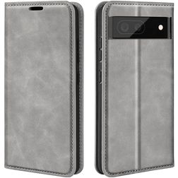 Mobigear Retro Slim Google Pixel 7 Hülle Klapphülle Geldbörse - Grau