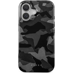 Burga Tough iPhone 16 Hülle Hardcase Backcover Stoßfest - Night Black Camo
