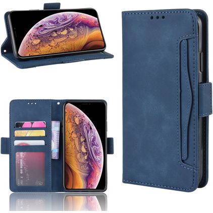 Mobigear Slide Wallet iPhone 11 Pro Hülle Klapphülle Geldbörse - Blau