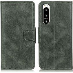 Mobigear Classy Sony Xperia 5 IV Hülle Klapphülle Geldbörse - Grün