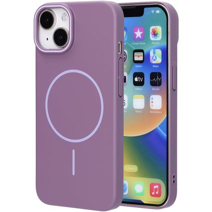 Mobiparts Slim Line iPhone 14 MagSafe Hülle Hardcase Backcover - Imperial Purple