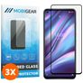 Mobigear Premium Wiko View 5 Panzerglas Gehärtetes Glas Displayschutz - Hüllenfreundlich - Schwarz (3er Pack)
