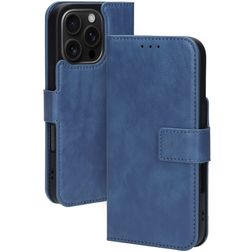 Mobiparts Classic Wallet MagSafe iPhone 16 Pro MagSafe Hülle Klapphülle Geldbörse - Steel Blue