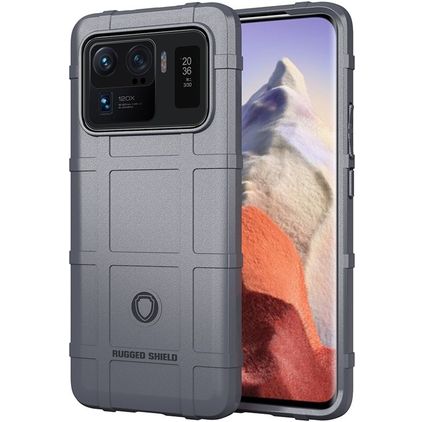 Mobigear Rugged Shield Xiaomi Mi 11 Ultra Hülle Flexibles TPU Backcover Stoßfest - Grau