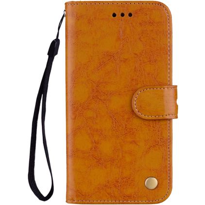 Mobigear Wallet Samsung Galaxy A50 Hülle Klapphülle Geldbörse - Cognac