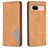 Mobigear Rhombus Slim Google Pixel 8a Hülle Klapphülle - Cognac
