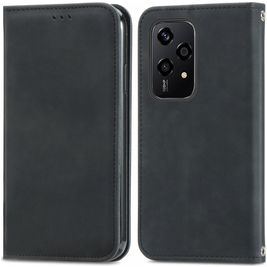 Mobigear Retro Slim HONOR 200 Lite Hülle Klapphülle Geldbörse - Schwarz