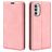 Mobigear Retro Slim Motorola Moto G52 Klapphülle Portemonnaie - Pink