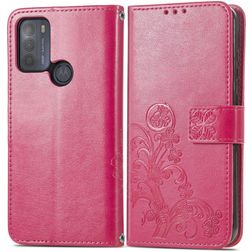 Mobigear Clover Motorola Moto G50 Klapphülle Portemonnaie - Pink