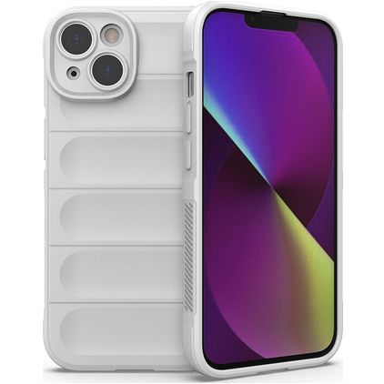 Mobigear Bumpy iPhone 14 Hülle Flexibles TPU Backcover - Weiß