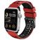 Mobigear Aero Armor Silikon Apple Watch Armband Dornschließe - 49/46/45/44 mm - Rot / Schwarz