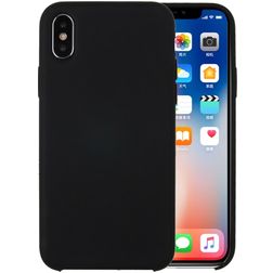 Mobigear Colors iPhone X Silikon Hülle Backcover - Schwarz