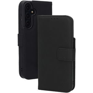 Mobiparts Wallet Samsung Galaxy A55 Hülle Echtes Leder Klapphülle Geldbörse - Schwarz