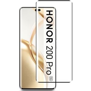 Mobigear Premium HONOR 200 Pro Panzerglas Gehärtetes Glas Displayschutz - Hüllenfreundlich - Schwarz