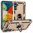 Mobigear Armor Ring Samsung Galaxy A24 Hülle Hardcase Backcover Stoßfest mit Ringhalter - Gold