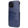 Fierre Shann Premium Card iPhone 12 Mini Backcover mit Kartenfach - Blau