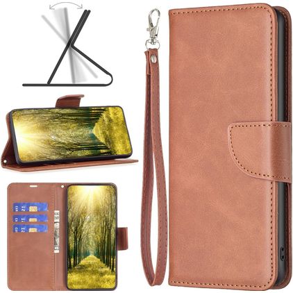Mobigear Excellent Xiaomi Redmi 10 5G Hülle Klapphülle Geldbörse - Braun