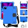 Mobigear Ruggedized iPad 11 (2025) EVA-Schaumstoff Backcover + Stylus-Halter + Schultergurt + Ständer - Blau