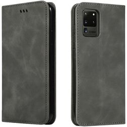 Mobigear Retro Slim Samsung Galaxy S20 Ultra Hülle Klapphülle Geldbörse - Grau