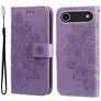 Mobigear Flowers iPhone Air Hülle Klapphülle Geldbörse - Lila