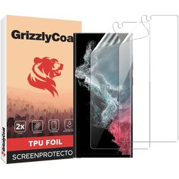 GrizzlyCoat Samsung Galaxy S22 Ultra Hydrogel TPU Displayschutz - Hüllenfreundlich + Applikator (2er Pack)