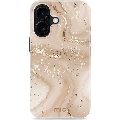 MIO iPhone 16 MagSafe Hülle Hardcase Backcover - Gold Marble