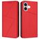 Mobigear Frosted Flip iPhone 17 Hülle Klapphülle Geldbörse - Rot