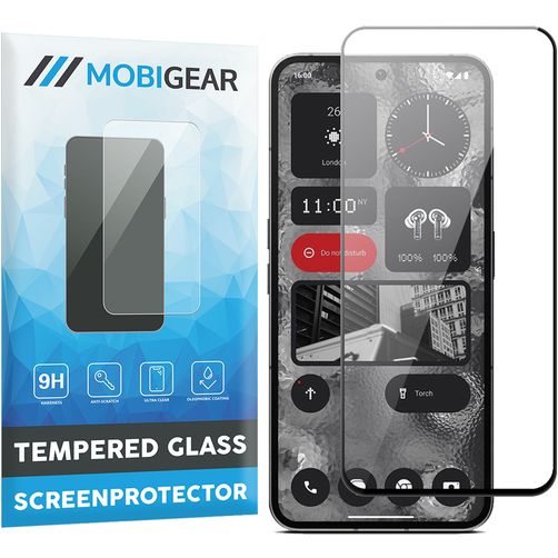 Mobigear Premium Nothing Phone (2) Panzerglas Displayschutz - Hüllenfreundlich - Schwarz