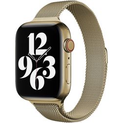 Mobigear Slim Loop Milanaise Apple Watch Armband Magnetverschluss - 49/46/45/44 mm - Bronze Gold