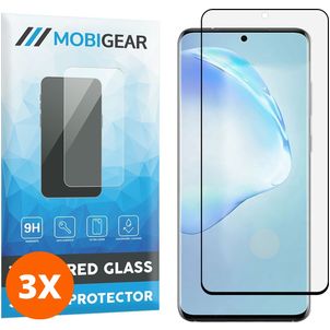 Mobigear Curved Samsung Galaxy S20 Panzerglas Gehärtetes Glas Displayschutz - Hüllenfreundlich - Schwarz (3er Pack)