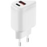 Mobiparts Dual USB / USB-C Ladegerät Power Delivery 20W - Weiß