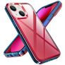 Mobigear Crystal iPhone 14 Plus Hardcase Backcover - Transparent / Rot