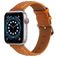 Mobigear Genova Leder Apple Watch Armband Dornschließe - 42/41/40/38 mm - Braun