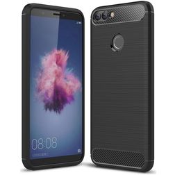 Mobigear Brushed Slim Huawei P Smart (2018) Hülle Flexibles TPU Backcover - Schwarz