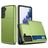Mobigear Card Samsung Galaxy S21 Plus Hülle Hardcase Backcover Stoßfest mit Kartenhalter - Grün