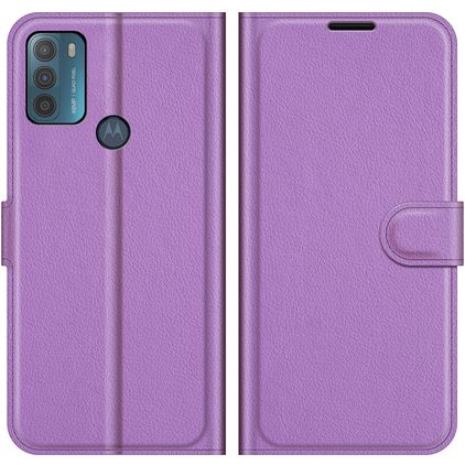 Mobigear Classic Motorola Moto G50 Hülle Klapphülle Geldbörse - Lila