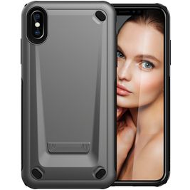 Mobigear Slim Armor iPhone XS Max Hülle Hardcase Backcover Stoßfest - Grau Mobigear Slim Armor iPhone XS Max Hülle Hardcase Backcover Stoßfest - Grau