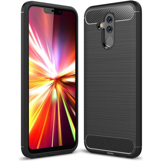 Mobigear Brushed Slim Huawei Mate 20 Lite Hülle Flexibles TPU Backcover - Schwarz